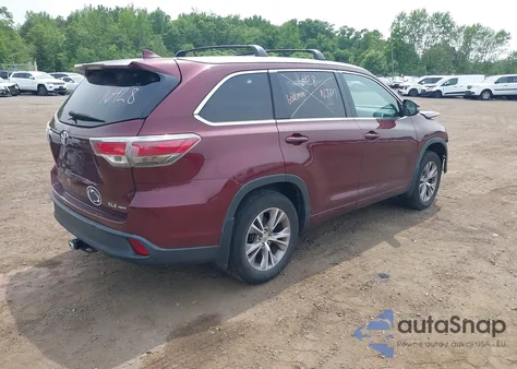 2015 Toyota Highlander Xle V6 из США, поврежденный, VIN 5TDJKRFH1FS168722